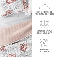 Blush Patchwork Reversible 2-pc. Twin Quilt Set