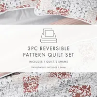 Blush Patchwork Reversible 2-pc. Twin Quilt Set