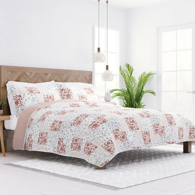 Blush Patchwork Reversible 2-pc. Twin Quilt Set