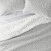 Gray Dotted Reversible 3-pc. Queen Quilt Set