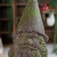 Mossy Patina Outdoor Gnome Statue