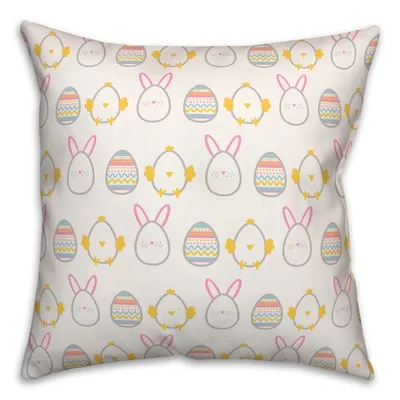 Easter Egg Icons Outdoor Pillow