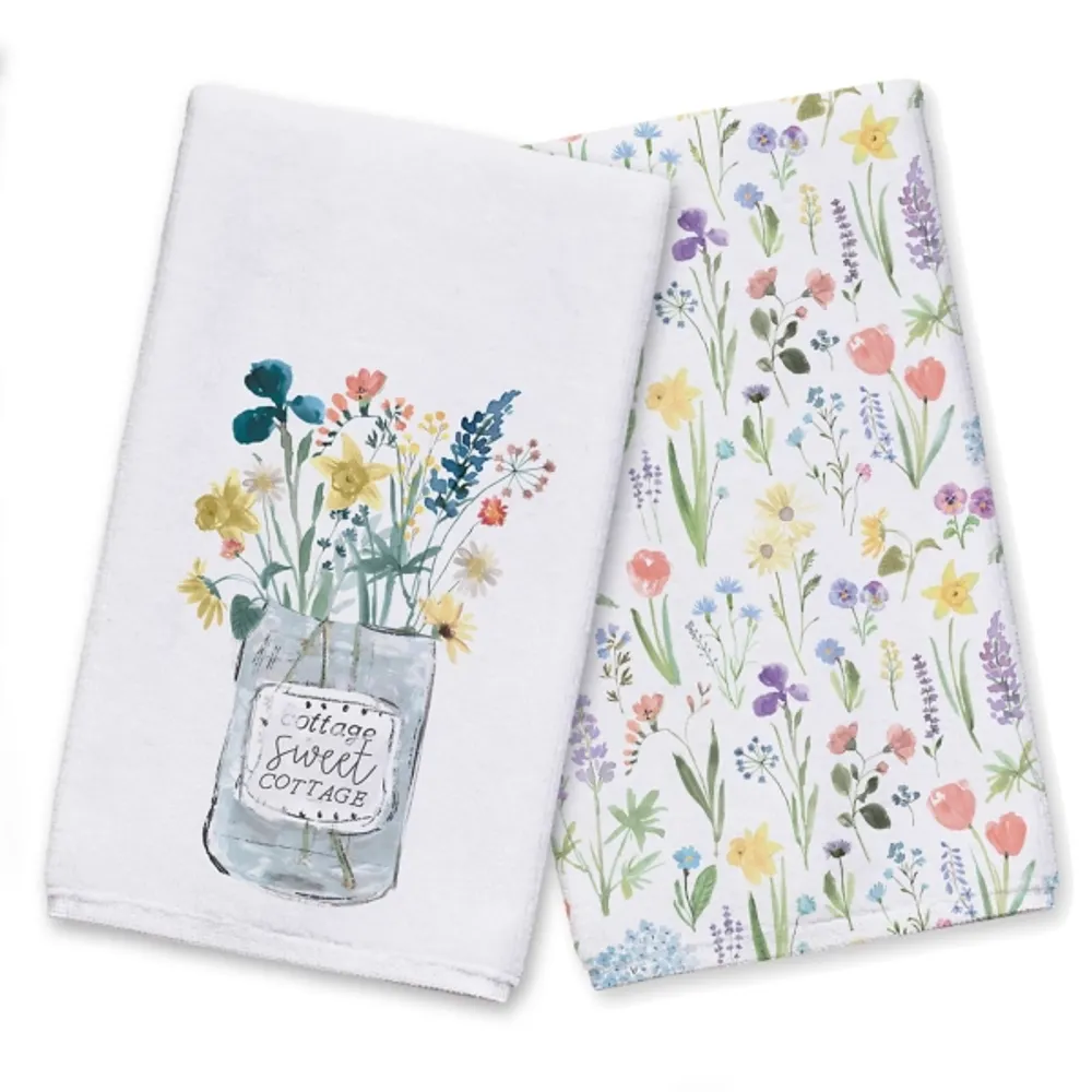 Cottage Sweet Cottage Tea Towels, Set of 2