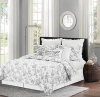 Miriam Floral & Stripe 3-pc. Full/Queen Quilt Set