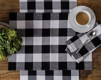 Franklin Black Gingham Napkins, Set of 6