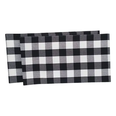 Franklin Black Gingham Table Runner