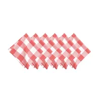 Franklin Coral Gingham Napkins, Set of 6