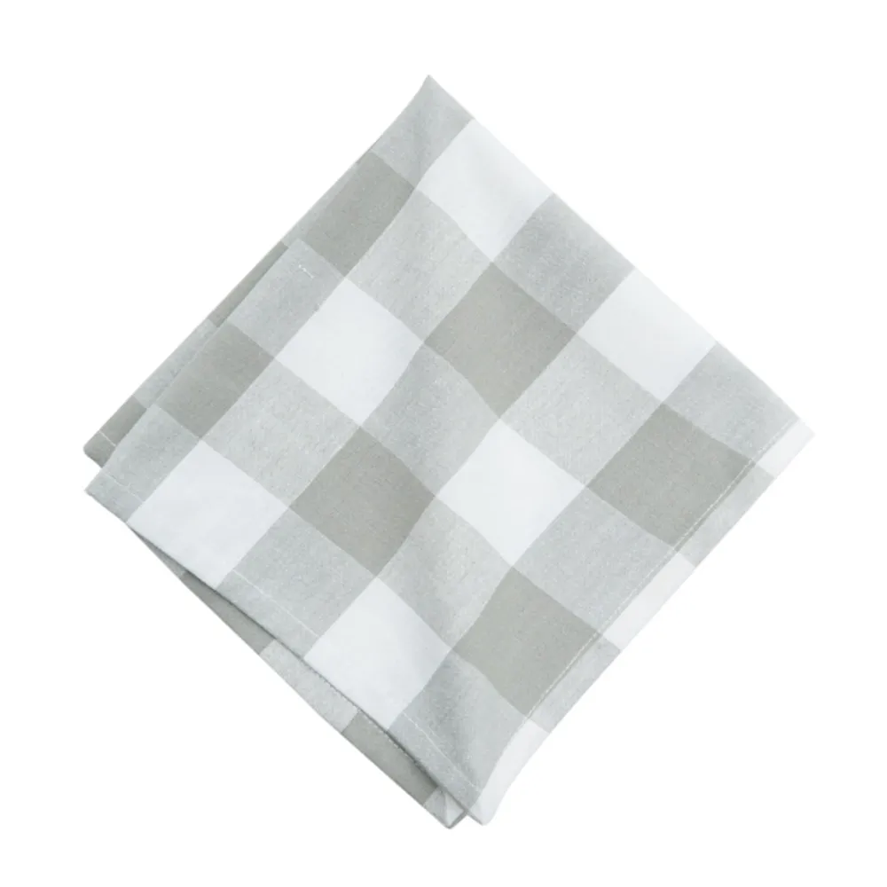 Franklin Slate Gingham Napkins, Set of 6