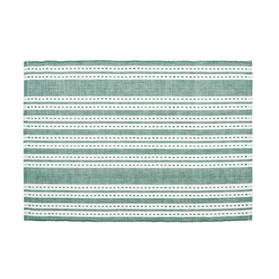 Warner Emerald Stripe Placemats, Set of 6