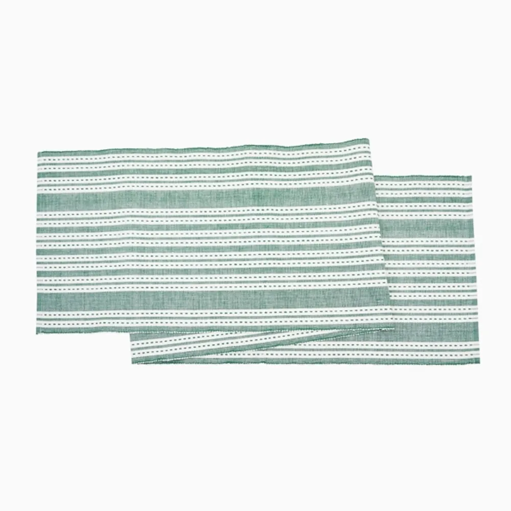 Warner Emerald Stripe Table Runner