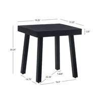 Black Holland Outdoor Side Table