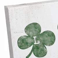Personalized Four Leaf Clovers Canvas Art Print