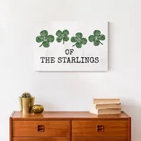 Personalized Four Leaf Clovers Canvas Art Print