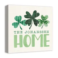 Personalized Home Clovers Canvas Art Print