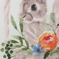 Floral and Easter Bunnies Dish Towels, Set of 3