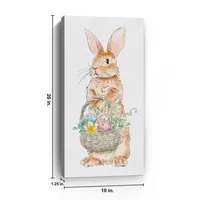 Easter Bunny's Basket Canvas Art Print