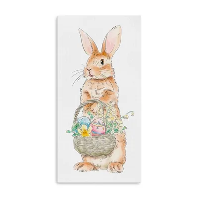 Easter Bunny's Basket Canvas Art Print