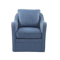 Indigo Curved Arm Swivel Accent Chair