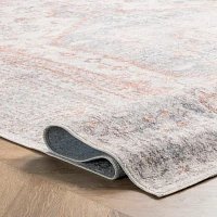 Etta Distressed Vintage Washable Area Rug, 6x9