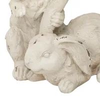Distressed White Rabbits Statue