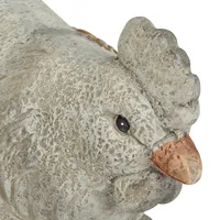 Gray Textured Chicken Statue