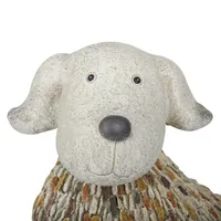 Light Gray Textured Dog Statue