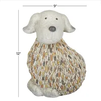 Light Gray Textured Dog Statue