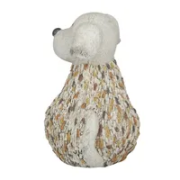 Light Gray Textured Dog Statue