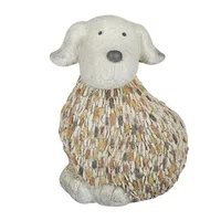 Light Gray Textured Dog Statue