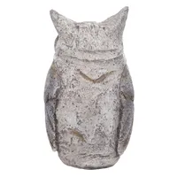 Gray Stone Owl Statue