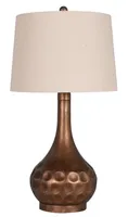 Bronze Dimpled Metal Table Lamps, Set of 2