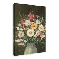 Moody Mixed Bouquet Canvas Art Print