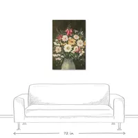 Moody Mixed Bouquet Canvas Art Print