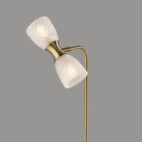 Gold Metal and Dual Glass Shade Table Lamp