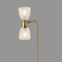 Gold Metal and Dual Glass Shade Table Lamp