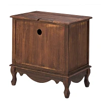 Brown Wood Traditional 2-Drawer Nightstand