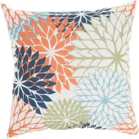 Multi Floral Chevron Outdoor Throw Pillow