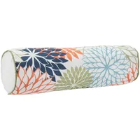 Multicolor Floral Outdoor Bolster Pillow