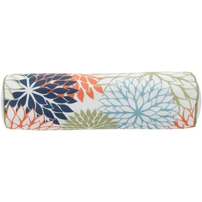 Multicolor Floral Outdoor Bolster Pillow