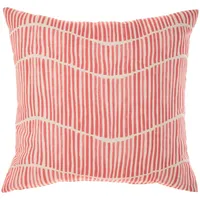 Coral Starfish Wave Outdoor Throw Pillow