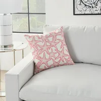 Coral Starfish Wave Outdoor Throw Pillow