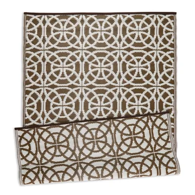 Brown Infinity Reversible Indoor/Outdoor Rug, 4x6