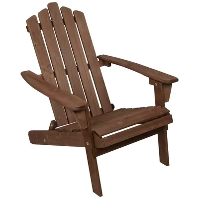 Brown Folding Outdoor Adirondack Chair