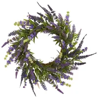 Swirled Lavender and Greenery Wreath