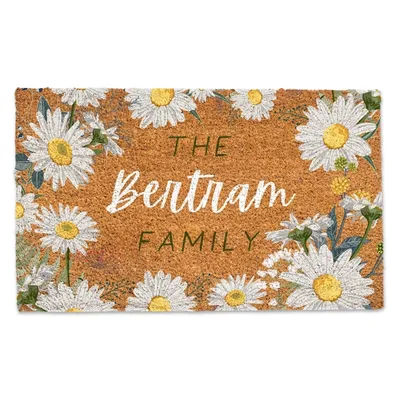 Personalized Daisy Chain Coir Doormat