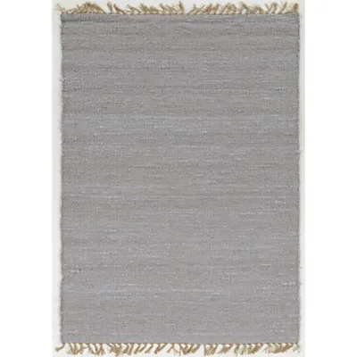Gray Woven Wool and Jute Area Rug, 7x10