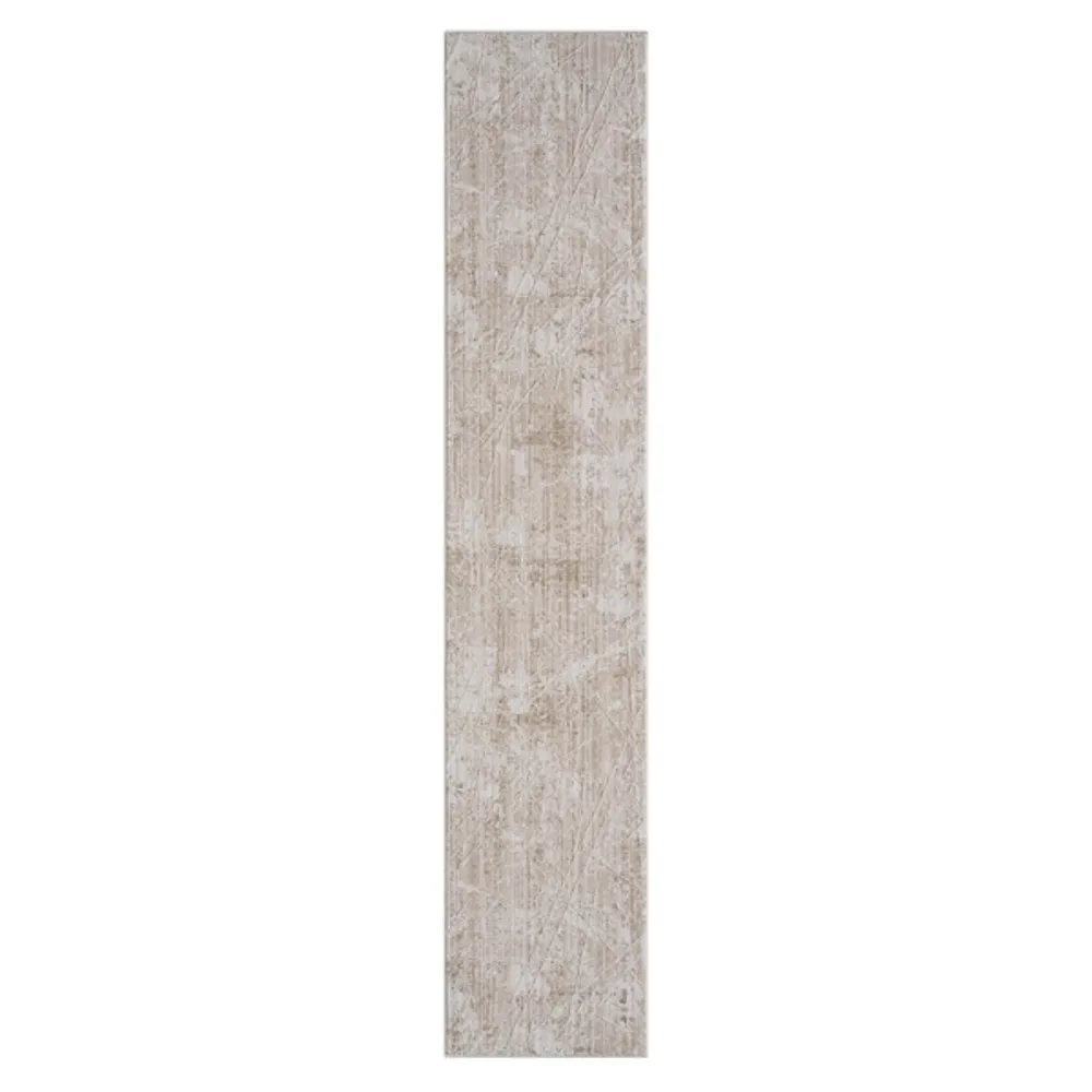 Beige Abstract Texture Runner, 2x8