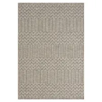 Tan Chevron Indoor/Outdoor Area Rug, 5x7