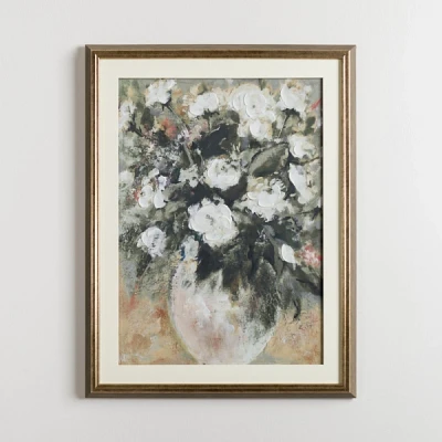 Hazy Florals in Vase Framed Art Print