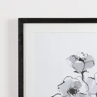 White & Black Floral 2-pc. Framed Art Print Set